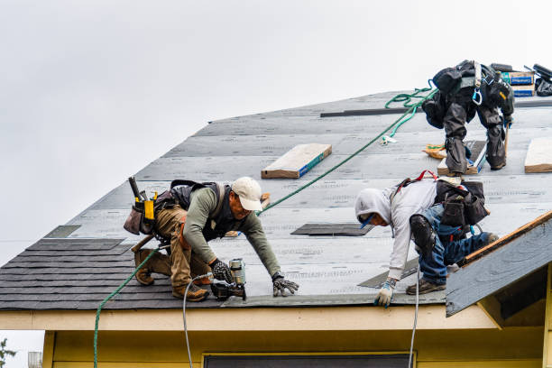 Professional Gutter Installation technician working in Ely, IA